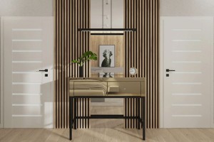 Konsola lustrzana LKZ - Kolekcja Graf&Mirror ( szkło złote ) 