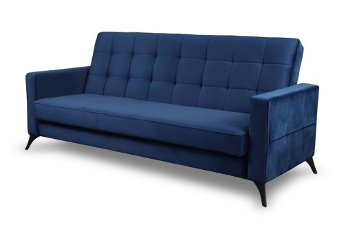 Kanapa WEST( z funkcją spania i pojemnikiem ) - bryła, front, bok