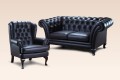 Fotel BERGAMO z sofą CHESTERFIELD 2os