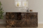 Komoda lustrzana brązowy marmur Marsylia kolekcja Marble LKM-3+2 