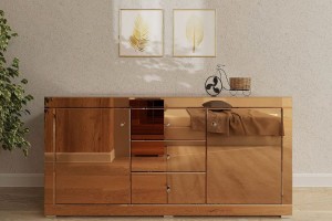 Komoda lustrzana miedziane szkło Marsylia kolekcja Antique&Copper  LKMS-3+2 