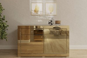 Komoda lustrzana złota Duo kolekcja Graf&Mirror  LKZ-2+2 