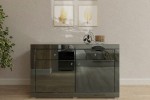 Komoda lustrzana grafitowa Duo kolekcja Graf&Mirror  LKG-2+2