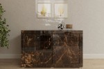 Komoda lustrzana brązowy marmur Duo kolekcja Marble LKMB-2+2 
