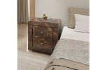 Szafka nocna z 2 szufladami Kolekcja Marble LSM-2B ( brązowy marmur ) 