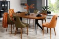 Stół rozkładany WONK Ø130-230 cm ( buk - dąb ) krzesło GOYA - aranżacja, rozłożony