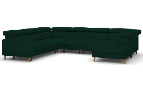 Narożnik GOYA 3F-TE-1,5RF-1,5RF-TE-1,5HT/BK ( z funkcją spania i pojemnikiem na pościel ) - bryła, front, bok