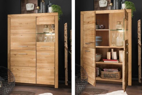 Kredens II-P WZ-0169 - lity dąb olejowany