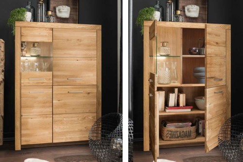 Kredens II-L WZ-0169 - lity dąb olejowany