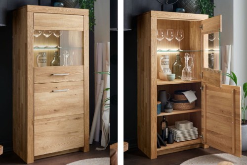 Kredens IV WZ-0169 - lity dąb olejowany