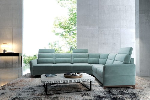 Narożnik ALLURE BL-2,5BB-1BB-EM-2,5BB-BR+3 zagłówki - FENIKS MEBLE