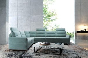 Narożnik ALLURE BL-2,5BB-EM-1BB-2,5BB-BL+3 zagłówki - FENIKS MEBLE 