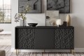 Komoda BULLET KM-1 czarna, nogi złote