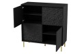 Komoda BULLET KM-2 czarna, nogi złote