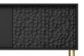 Komoda BULLET RTV-1 stolik RTV 180 cm czarna, nogi złote
