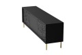 Komoda BULLET RTV-1 stolik RTV 180 cm czarna, nogi złote