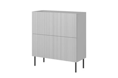 Komoda ASENSIO KM-2 popielata, nogi czarne