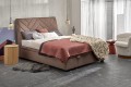 Łóżko sypialniane CONTINENTAL 1 160 cm - beżowy (jodełka) tap. Monolith 09
