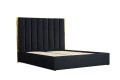 Łóżko sypialniane PALAZZO 160 cm, czarny / złoty