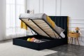 Łóżko sypialniane PALAZZO 160 cm, czarny / złoty
