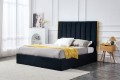 Łóżko sypialniane PALAZZO 160 cm, czarny / złoty