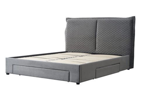 Łóżko sypialniane BECKY 160 cm, jasny popielaty