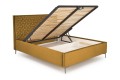 Łóżko sypialniane MODULO W2 160 cm - komplet ( korpus+stelaż+wezgłowie+nóżki - musztardowy tap. Monolith 48 )