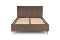 Łóżko sypialniane MODULO W3 160 cm -komplet ( korpus+stelaż+wezgłowie+nóżki - beżowy tap. Monolith 09 )