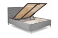 Łóżko sypialniane MODULO W3 160 cm - komplet ( korpus+stelaż+wezgłowie+nóżki - popiel tap. Monolith 85 )