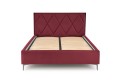Łóżko sypialniane MODULO W4 160 cm - komplet ( korpus+stelaż+wezgłowie+nóżki - bordowy tap. Monolith 59 )