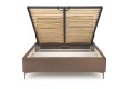 Łóżko sypialniane MODULO W5 160 cm - komplet ( korpus+stelaż+wezgłowie+nóżki - beżowy tap. Monolith 09 )