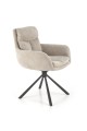 Krzesło K495 - funkcja obracania, materiał: tkanina beżowy - ODIN 28 / stal malowana proszkowo