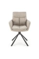 Krzesło K495 - funkcja obracania, materiał: tkanina beżowy - ODIN 28 / stal malowana proszkowo