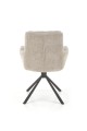 Krzesło K495 - funkcja obracania, materiał: tkanina beżowy - ODIN 28 / stal malowana proszkowo