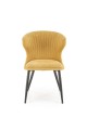 Krzesło K496 - materiał: tkanina musztardowy - VARDO 68 / stal malowana proszkowo, kolor: brązowy