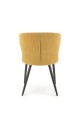 Krzesło K496 - materiał: tkanina musztardowy - VARDO 68 / stal malowana proszkowo, kolor: brązowy