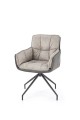 Krzesło K523 - materiał: tkanina - tkanina popielaty-czarny, stal malowana proszkowo