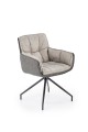 Krzesło K523 - materiał: tkanina - tkanina popielaty-czarny, stal malowana proszkowo