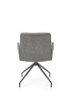 Krzesło K523 - materiał: tkanina - tkanina popielaty-czarny, stal malowana proszkowo