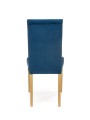 Krzesło DIEGO 3 - dąb miodowy, tap. velvet pikowany Pasy - MONOLITH 77 ( granatowy )