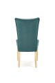 Krzesło VERMONT - dąb miodowy, tapicerka 37 ( ciemny zielony )