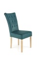 Krzesło VERMONT - dąb miodowy, tapicerka 37 ( ciemny zielony )