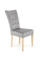 Krzesło VERMONT - dąb miodowy, tapicerka MONOLITH 85 ( popielaty )
