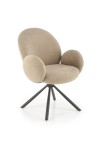 Krzesło obrotowe K498 - beżowy, noga metalowa czarna
