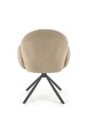 Krzesło obrotowe K498 - beżowy, noga metalowa czarna
