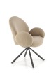 Krzesło obrotowe K498 - beżowy, noga metalowa czarna