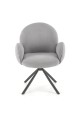 Krzesło obrotowe K498 - popielaty, noga metalowa czarna