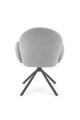 Krzesło obrotowe K498 - popielaty, noga metalowa czarna
