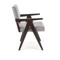 Krzesło MEMORY - stelaż heban, tapicerka MONOLITH 85 ( popiel )