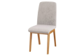 Krzesło LUNA - tkanina Inspire Me 01 ( brązowy ), nogi jesion barwione na dąb ( brunat 22-01 )